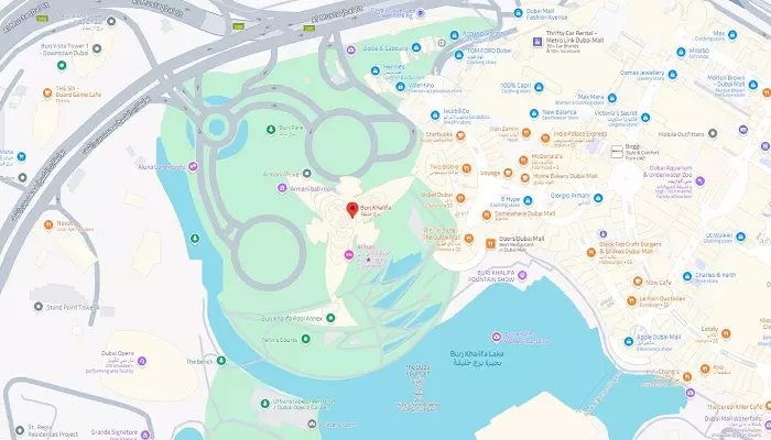 موقعیت مکانی برج خلیفه