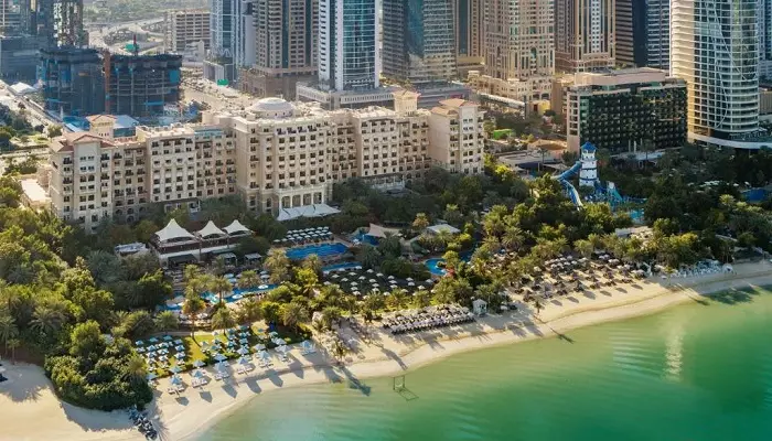 نمای هوای از ساحل د وستین دبی